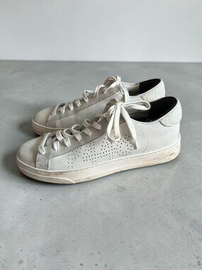 P448 Women’s White Leather Sneakers Size 38 / US 8